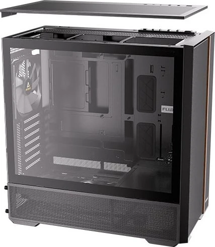 Antec Flux Rear, schwarz/braun, Glasfenster