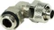 Aquatuning HF Schlauchanschluss, 90°, G1/4" AG auf 11/8mm drehbar, silber vernickelt Vorschaubild