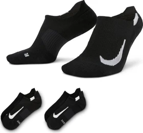 Nike Multiplier No-Show Laufsocken schwarz/weiß, 2 Paare