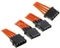 BitFenix Alchemy 4-Pin Molex auf 3x 4-Pin Molex 55cm, sleeved orange Vorschaubild