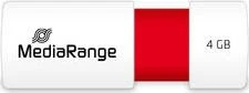 MediaRange USB Speicherstick Color Edition 4GB weiß/rot, USB-A, USB 2.0