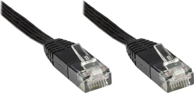 Good Connections Flach-Patchkabel, Cat5e, U/UTP, RJ-45/RJ-45, 7.5m, schwarz