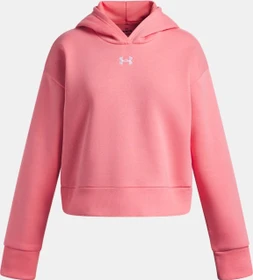 Under Armour Rival Fleece Crop Hoodie bittersweet pink/white (Junior)