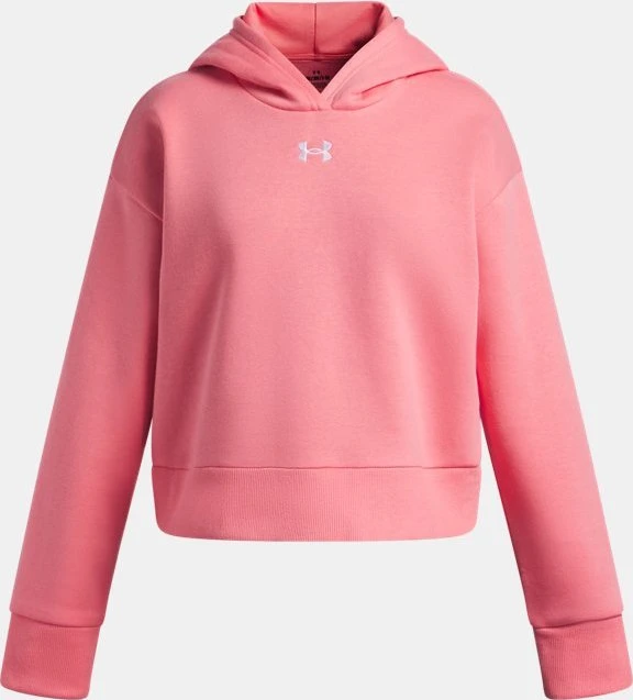 Under Armour Rival Fleece Crop Hoodie bittersweet pink/white (Junior)