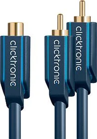 Clicktronic Casual Mono-Cinch [Buchse] auf Stereo-Cinch [Stecker] Y-Adapter 0.1m (70495)