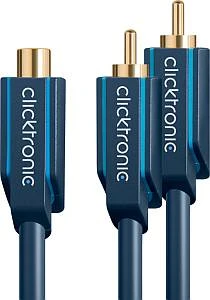 Clicktronic Casual Mono-Cinch [Buchse] auf Stereo-Cinch [Stecker] Y-Adapter 0.1m