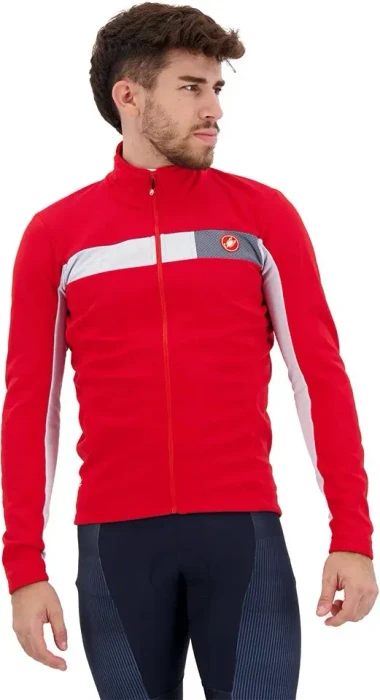 Castelli Mortirolo 6S Fahrradjacke red/silver grey/silver reflex (Herren)
