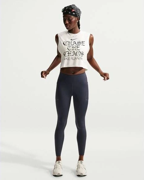 Nike Swift Laufhose 7/8 gridiron (Damen)