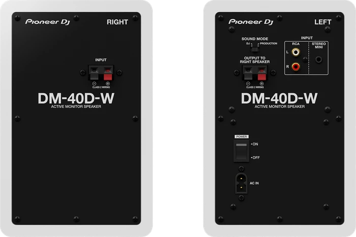Pioneer DJ DM-40D weiß, Paar