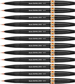 Pentel Brush Sign Pen Artist SESF30C orange, 12er-Pack