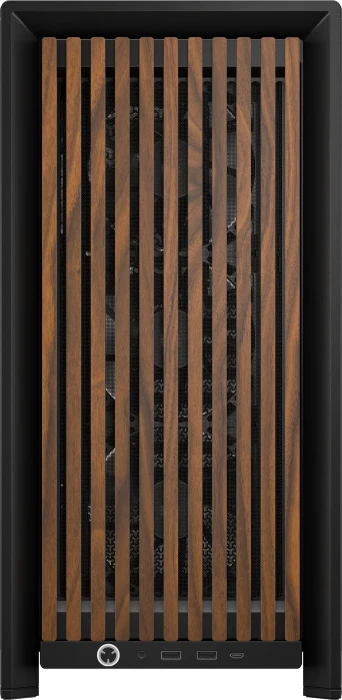 Corsair Frame 4000D RS Wood, schwarz/braun, Glasfenster