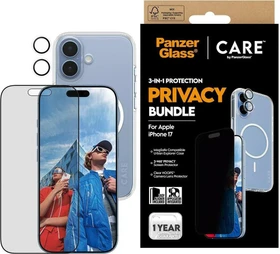 PanzerGlass Care 3-in-1 Flagship Privacy Bundle für Apple iPhone 17
