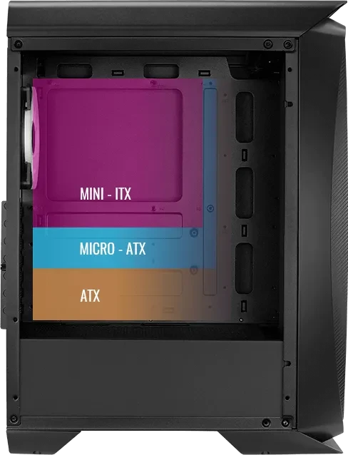 AeroCool Aero One Duo, schwarz, Glasfenster
