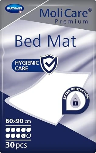 Hartmann MoliCare Premium Bed Mat 9 Tropfen Bettschutzeinlage, 60x90cm, 30 Stück