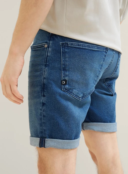 Tom Tailor Jeansshorts Jeans used mid stone blue denim (Herren)