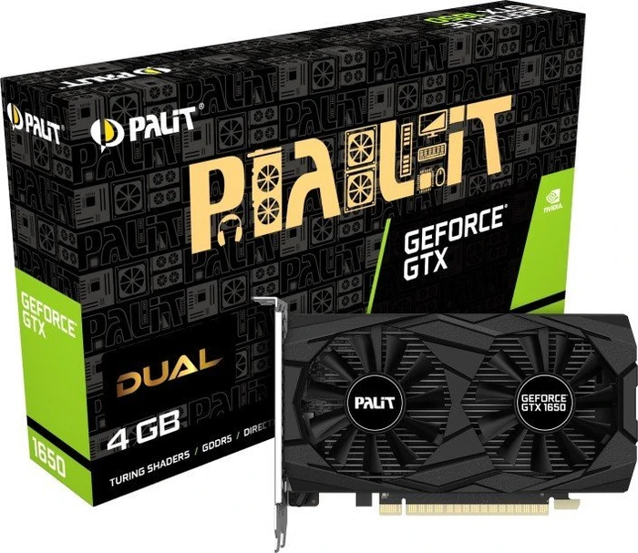 Palit GeForce GTX 1650 Dual, 4GB GDDR5, HDMI, 2x DP