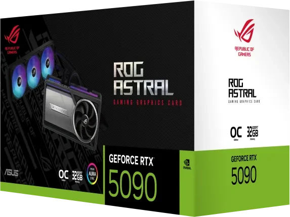 ASUS ROG Astral LC GeForce RTX 5090 OC, ROG-ASTRAL-LC-RTX5090-O32G-GAMING, 32GB GDDR7, 2x HDMI, 3x DP