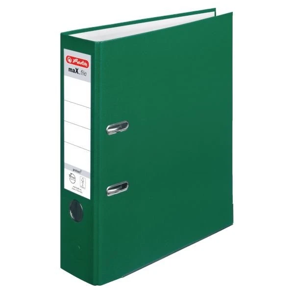 Herlitz maX.file protect Ordner 2-Ring, 80mm, A4, grün