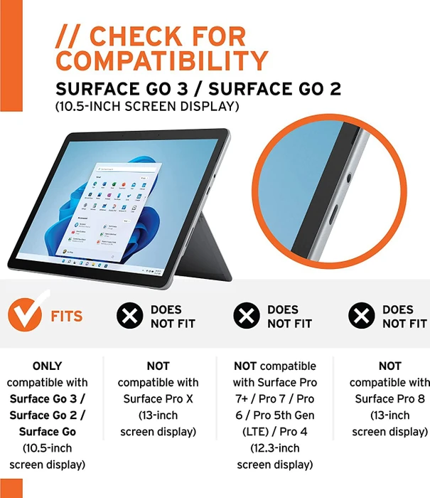 UAG Plasma Handstrap Case Microsoft Surface Go 3/Go 2/Go ice schwarz/transparent