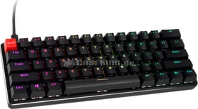 Glorious GMMK Compact, ABS, schwarz/silber, Gateron BROWN, USB, US