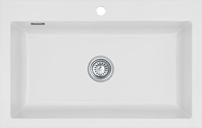 systemceram Mera 80 Einbau Becken mittig satin
