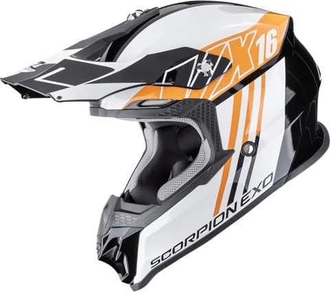 Scorpion VX-16 Evo Air Lignes schwarz/weiß/orange