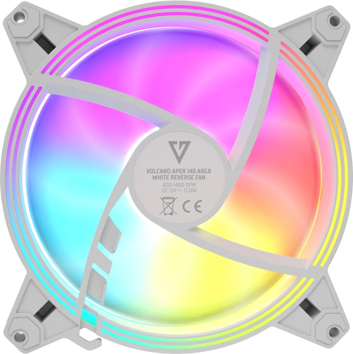 Modecom Volcano Apex 140 ARGB Reverse, weiß, 140mm