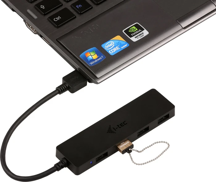 i-tec USB 3.0 slim passiv USB-Hub, 4x USB-A 3.0, USB-A 3.0 [Stecker]