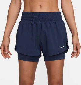 Nike One Dri-FIT 2in1 Hose kurz midnight navy/white (Damen)