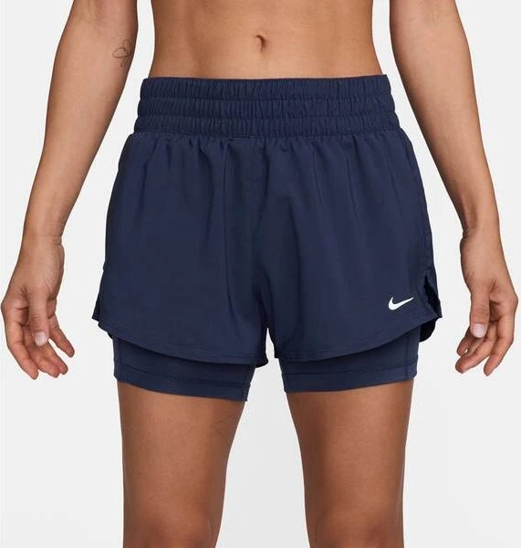 Nike One Dri-FIT 2in1 Hose kurz midnight navy/white (Damen)