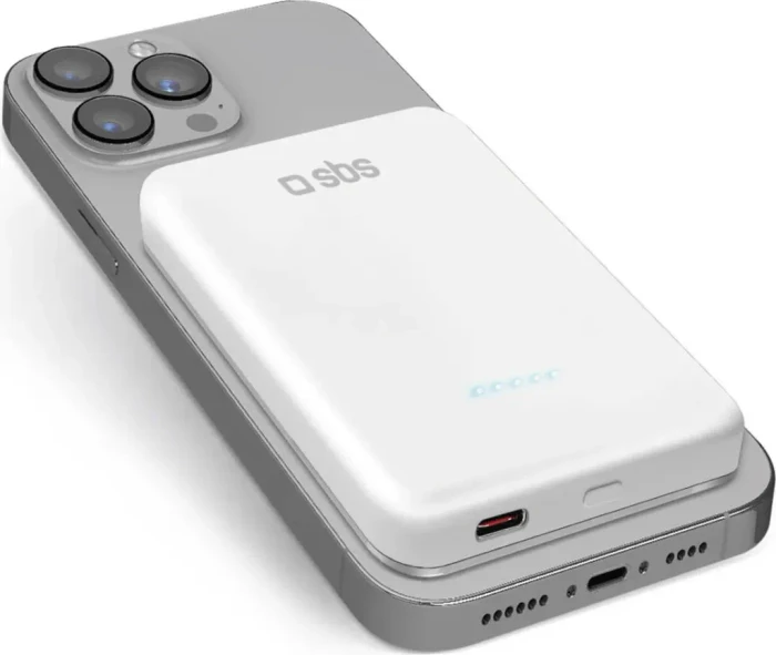 SBS Mobile Mag Power Bank 20W 5000mAh weiß