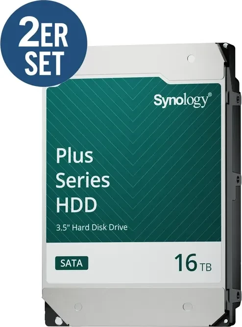 Synology 16TB Plus-Serie HDD HAT3310 für Synology-Systeme, 3.5", 512e, 2er-Pack