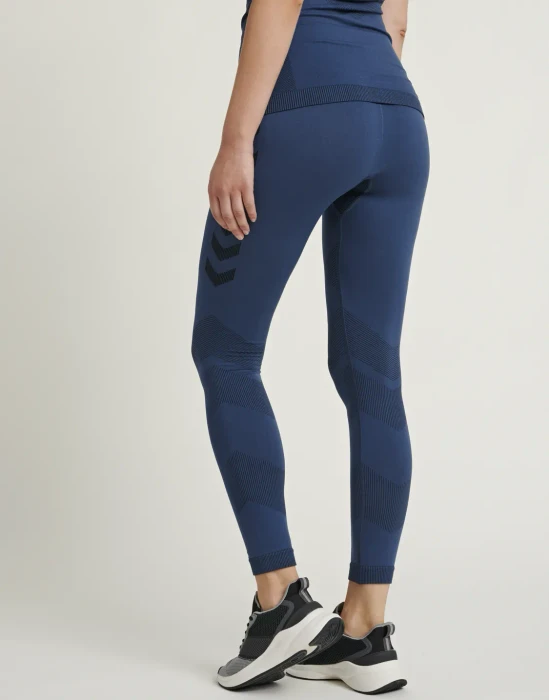 hummel Seamless Training Tight Hose lang dark denim (Damen)