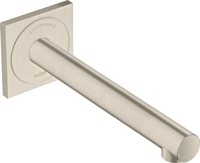 Hansgrohe Axor Uno Elektronik-Waschtischmischer Unterputz für Wandmontage mit Auslauf 221mm brushed nickel