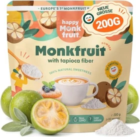 Happy Monkfruit Sweetener Mönchsfrucht Pulver, 200g