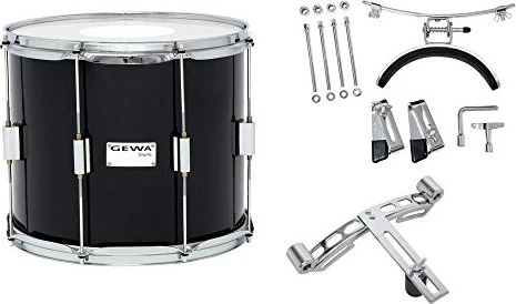Gewa Marschtrommel/Tenortrommel 14x12" schwarz foliert