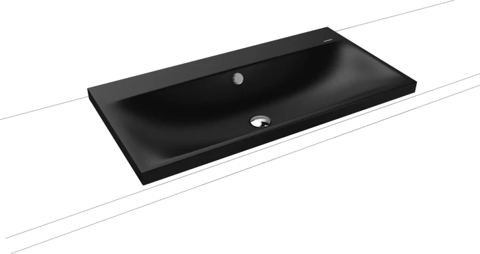 Kaldewei Silenio 3041 Aufsatzwaschtisch 90x46x4cm, Perl-Effekt, cool grey 90