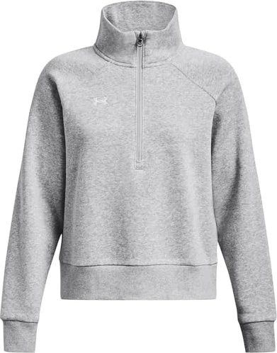 Under Armour Rival Fleece Zip Sweatshirt mod grey light heather/white (Damen)