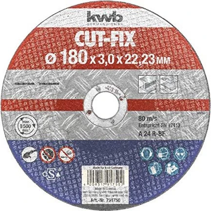 kwb Professional Metall Trennscheibe, 180x3x22.23mm, 1 Stück