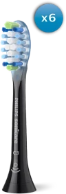 Philips HX9046/88 Sonicare C3 Premium Plaque Defence Ersatzbürste schwarz, 6 Stück