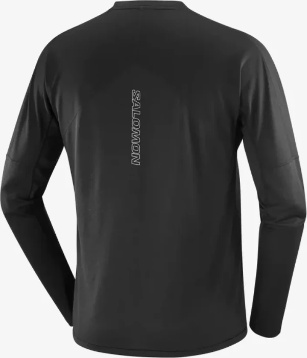 Salomon Sense Aero Graphic Laufshirt langarm deep black/black beauty (Herren)