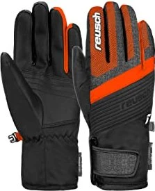 Reusch Duke R-Tex XT Skihandschuhe black/black melange/shoc orange (Junior)