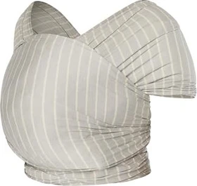 Ergobaby Aura Sustainable Knit Babytragetuch grey stripes, 490cm