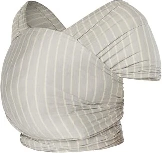 Ergobaby Aura Sustainable Knit Babytragetuch grey stripes, 490cm