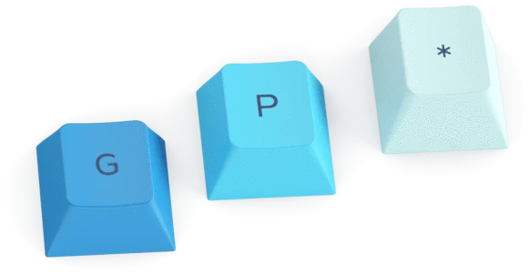 Glorious GPBT Keycaps, Kunststoff (PBT), Caribbean Ocean, blau, 114 Tasten (104+10), ANSI-US