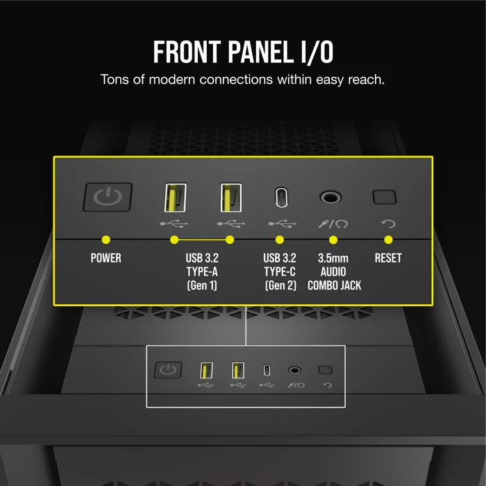 Corsair iCue 5000D RGB Airflow, schwarz, Glasfenster