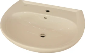 Geberit Renova Waschtisch 60cm, Hahnloch mittig, mit Überlauf, bahamabeige