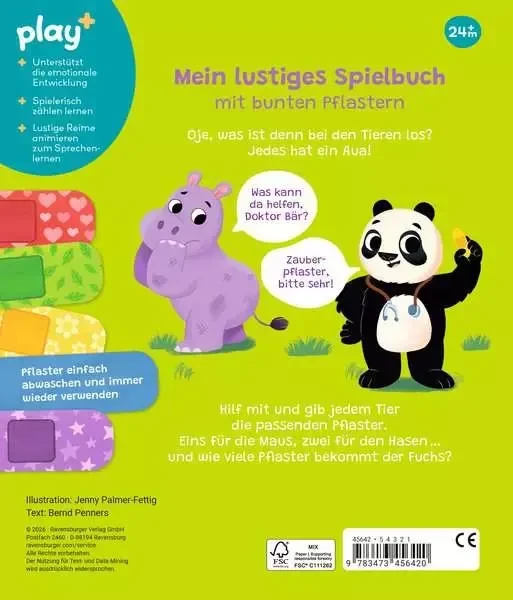Ravensburger play+ Mein lustiges Spielbuch Pflaster her, sagt Doktor Bär