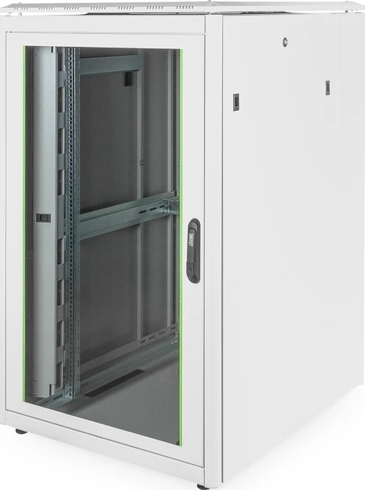 Digitus Professional Unique Serie Serverschrank 26HE, Sicherheitsglastür, IP2X, grau, 1000mm tief