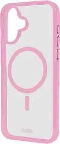 SBS Mobile Mag Frame Case für Apple iPhone 16 Plus rosa